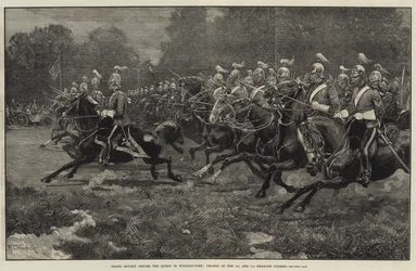 Grand Review Before the Queen in Windsor Park, Charge of the 5th and 7th Dragoon Guards